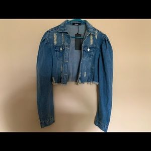 Short Ripped Jean Jacket